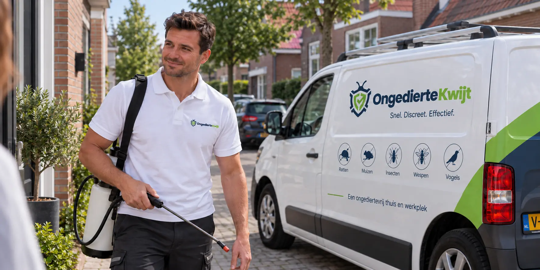 OngedierteKwijt bestrijder bij een klant aan huis
